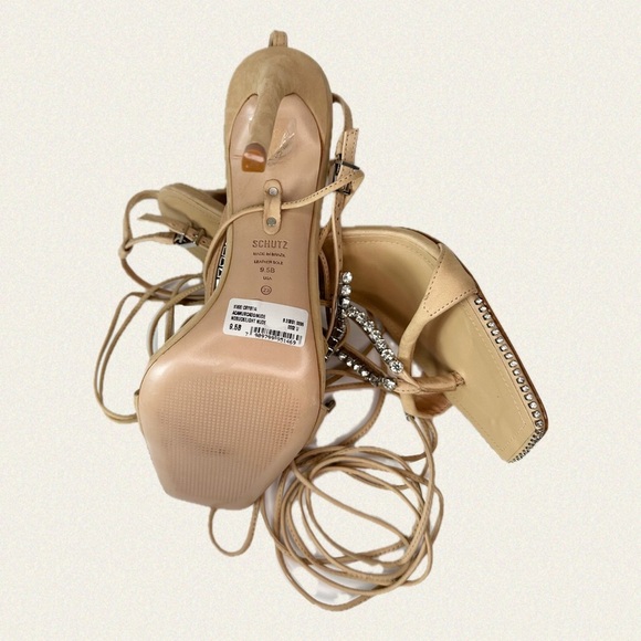 Schutz Vikki Crystal Embellished High Heel Sandals - Picture 12 of 12